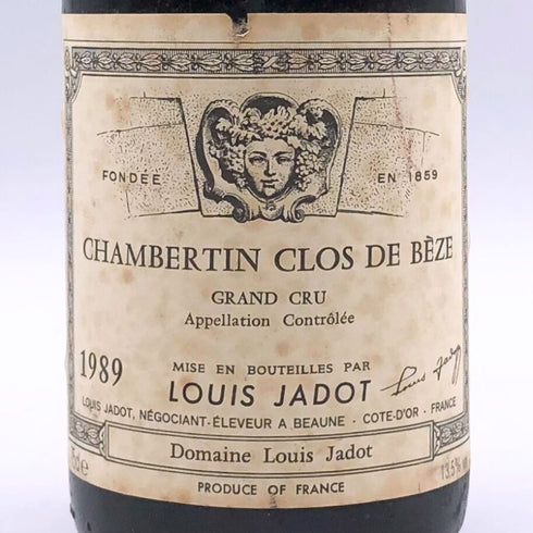 ルイ ジャド シャンベルタン クロ ド ベーズ 1989 750ml 13.5% LOUIS JADOT ブルゴーニュワイン【F2】