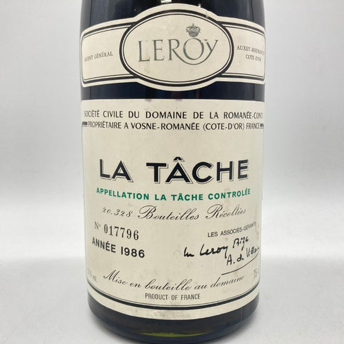 ドメーヌ ド ラ ロマネコンティ ラターシュ 1986 750ml 13% DRC Domaine de la Romanée-Conti La Tache 【同梱不可】【D4】