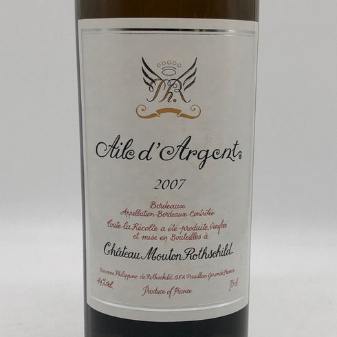 シャトー ムートン ロートシルト エール ダルジャン 2007 750ml 14% Chateau Mouton Rothschild Aile d'Argent 白ワイン【B4】