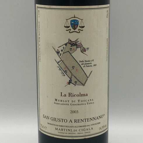 サン ジュスト ア レンテンナーノ ラ リコルマ 2003 750ml 14.5% San Giusto a Rentennano イタリアワイン【S0】