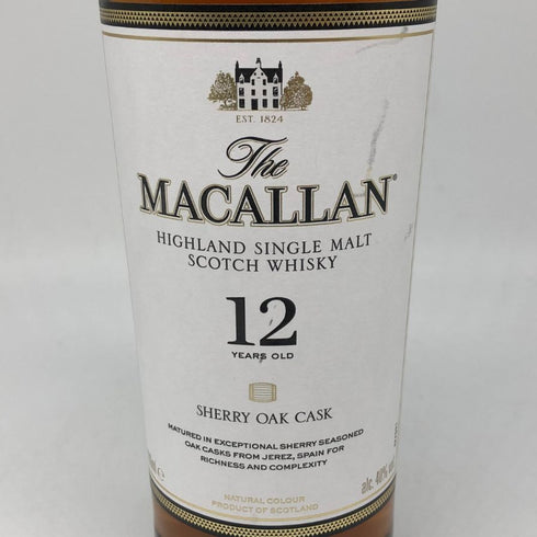 ザ マッカラン 12年 シェリーオークカスク 700ml 40% The MACALLAN 箱無 スコッチウイスキー【A1】