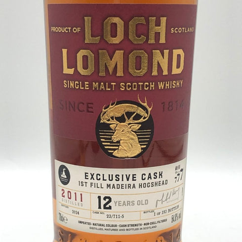 ロッホローモンド 12年 2011-2024 エクスクルーシブカスク ファーストフィル マデイラホグスヘッド 700ml 54.8% LOCH LOMOND スコッチウイスキー【H3】