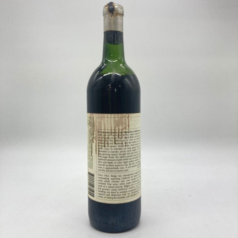 リッジ ヴィンヤーズ サンタクルーズ マウンテン カベルネ 1995 12.7% 750ml Ridge Santa Cruz Mountains Cabernet カリフォルニアワイン【U】