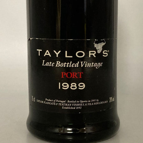 テイラーズ レイト ボトルド ヴィンテージ ポート 1989 750ml 20%想定 TAYLORS 赤ワイン【E1】