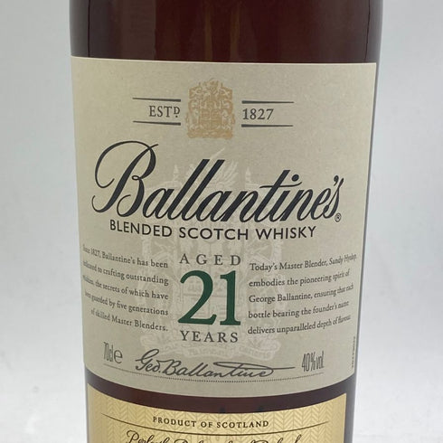 バランタイン 21年 金キャップ 700ml 40% Ballantine's スコッチウイスキー【F】