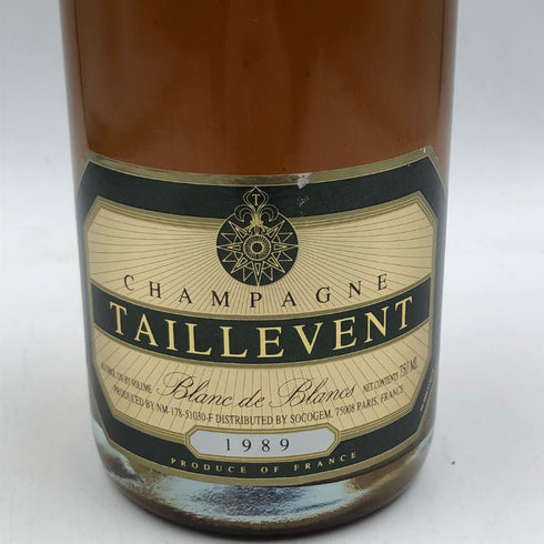 タイユヴァン ブランドブラン 1989 750ml 13% Taillevent Blanc de Blancs シャンパン【A4】