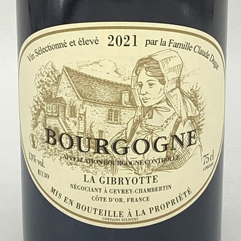 ラ ジブリオット ブルゴーニュ ルージュ 2021 750ml 13% La Gibryotte Bourgogne Rouge ブルゴーニュワイン【E4】