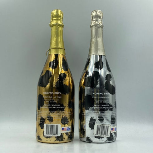 【セット】モレノ ブリュット スパークリング レオパード ゴールド シルバー 2本セット 750ml 11% MORENO Brut スパークリングワイン【H1】