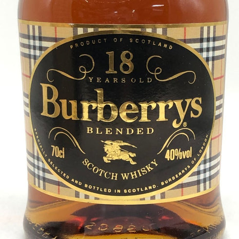 バーバリー ブレンデッド スコッチ ウイスキー 18年 750ml 43% BURBURRY'S BLENDED SCOTCH WHISKY スコッチウイスキー【C1】