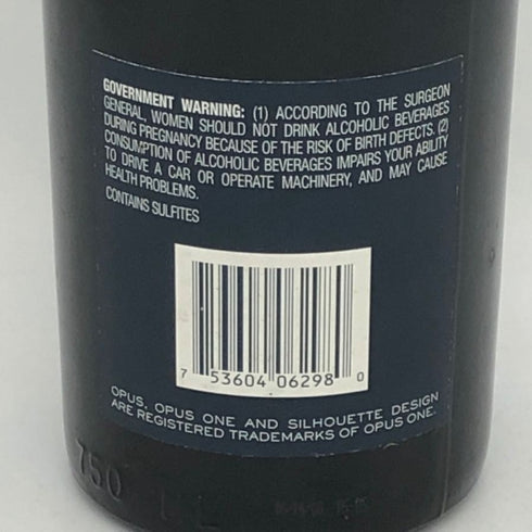 オーパスワン 1998 750ml 13.5% OPUS ONE 赤ワイン【I4】