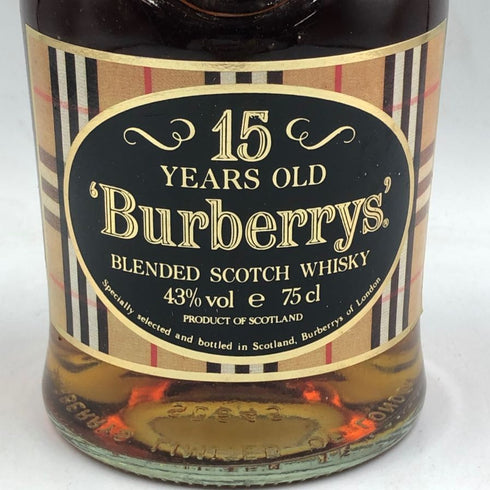 バーバリー ブレンデッド スコッチ ウイスキー 15年 750ml 43% BURBURRY'S BLENDED SCOTCH WHISKY スコッチウイスキー【Q】