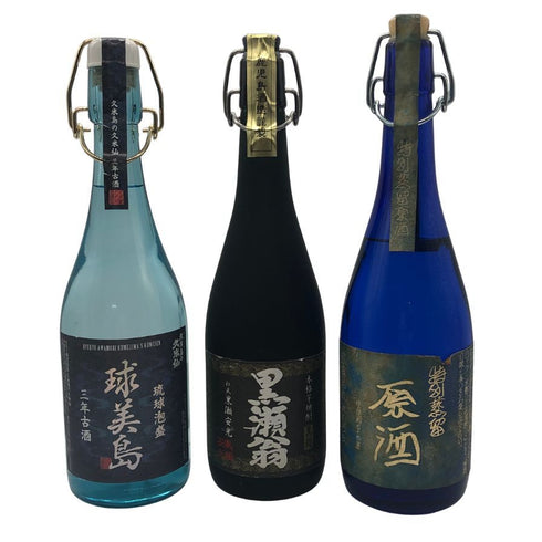 【泡盛&焼酎3本セット】久米仙 球美島 3年古酒 720ml 35% &芋焼酎 黒瀬翁 720ml 36% &芋焼酎 特別蒸留 原酒 720ml 44% 泡盛【7-1】