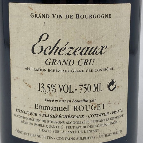エマニュエル ルジェ エシェゾー グラン クリュ 2007 750ml 13.5% Emmanuel Rouget ECHEZEAUX GRAND CRU ブルゴーニュワイン【E4】
