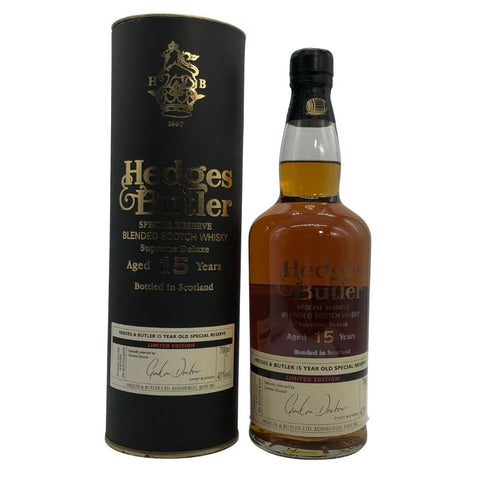 ヘッジス&バトラー 15年 750ml 43% Hedges&Butler スコッチウイスキー【H4】