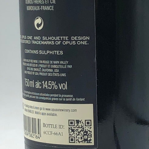 オーパスワン 2016 750ml 14.5% OPUS ONE カリフォルニアワイン【U4】