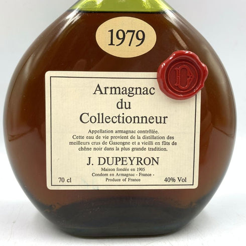 デュペイロン アルマニャック デュ コレクショナー 1979 700ml 40% DUPEYRON ARMAGNAC de Collectionner 【T4】