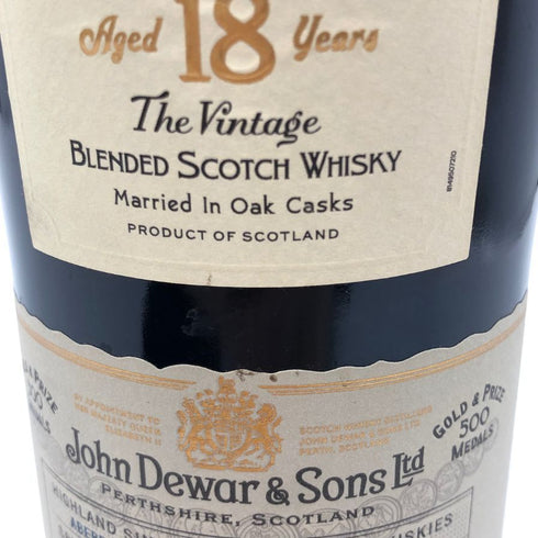 デュワーズ 18年 ザ ヴィンテージ ウイスキー 750ml 40% Dewar's スコッチウイスキー【P4】