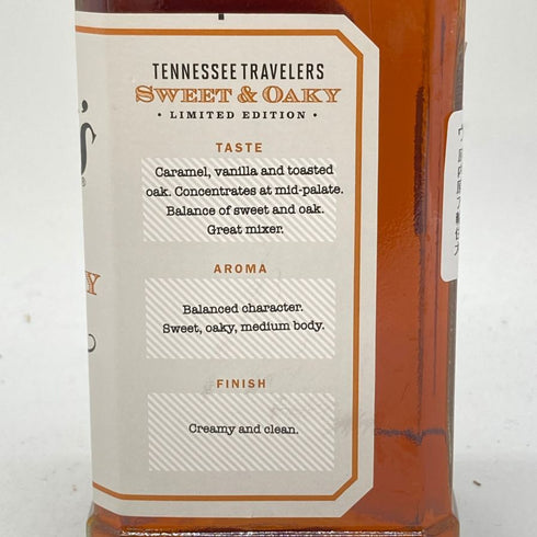 ジャックダニエル テネシートラベラーズ スイート&オーキー No.1 500ml 53.5% JACK DANIERL'S TENNESSEE TRAVELERS SWEET&OAKY 【J1】