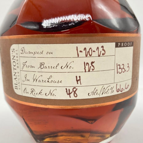 ブラントン ストレート フロム ザ バレル 2023 750ml 66.6% Blanton's Straight From The Barrel 【V4】