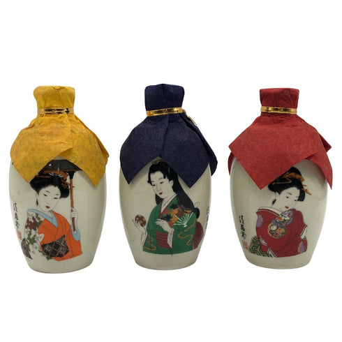 花の舞酒造 浮世絵 壺ボトル 徳利 180ml 15% 日本酒- 純米酒【L4】