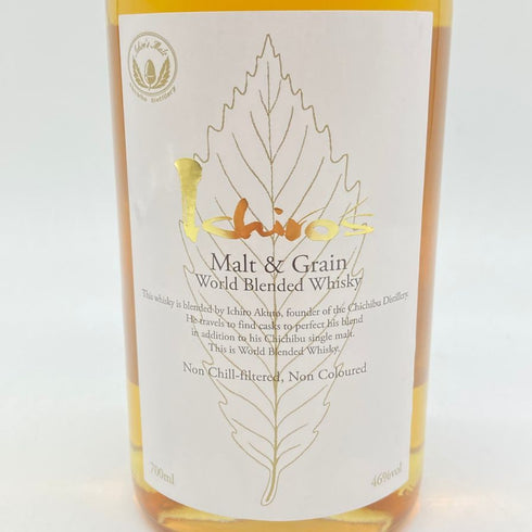 東京都限定◆イチローズモルト&グレイン ワールド ブレンデッド ウイスキー ホワイトラベル 700ml 46% Ichiro's Malt & Grain World Blended Whisky 【D2】