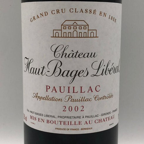 シャトー オー バージュ リベラル 2002 750ml 13% Chateau Haut Bages Liberal ボルドーワイン【U1】