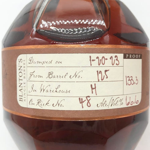 ブラントン ストレート フロム ザ バレル 2023 750ml 66.8% Blanton's Straight From The Barrel アメリカウイスキー【D】