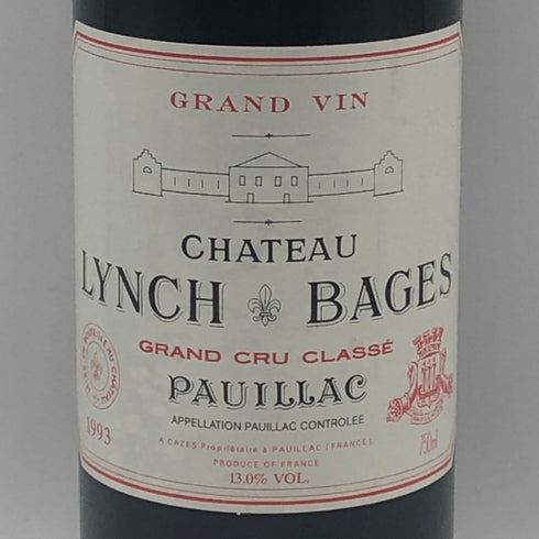 シャトー ランシュ バージュ 1993 750ml 13.0% CHATEAU LYNCH BAGES PAUILLAC GRAND CRU CLASSE ボルドーワイン【L2】