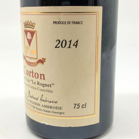 ベルトラン アンブロワーズ コルトン グラン クリュ ル ロニェ 2014 750ml 13.5% Bertrand Ambroise Corton Le Rognet Grand Cru Le Rognet ブルゴーニュワイン【C1】