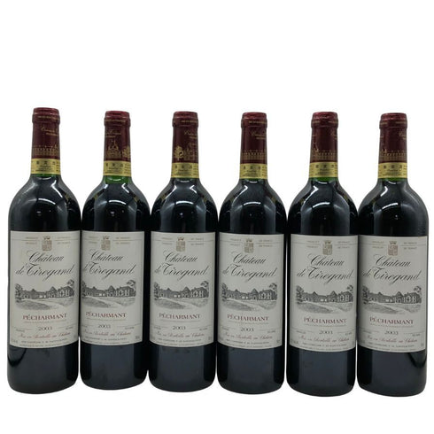 赤ワイン6本まとめ シャトー ド ティレガン 2003 750ml 12.5% Château de Tiregand 赤ワイン【20】