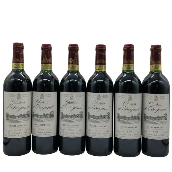 赤ワイン6本まとめ シャトー ド ティレガン 2003 750ml 12.5% Château de Tiregand 赤ワイン【20】