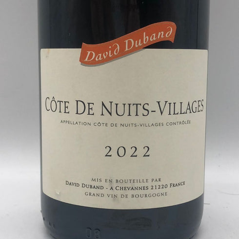 ダヴィド デュバン ブルゴーニュ コート ド ニュイ ヴィラージュ 2022 750ml 13.5% David Duband Cote de Nuits Villages ブルゴーニュワイン【X0】