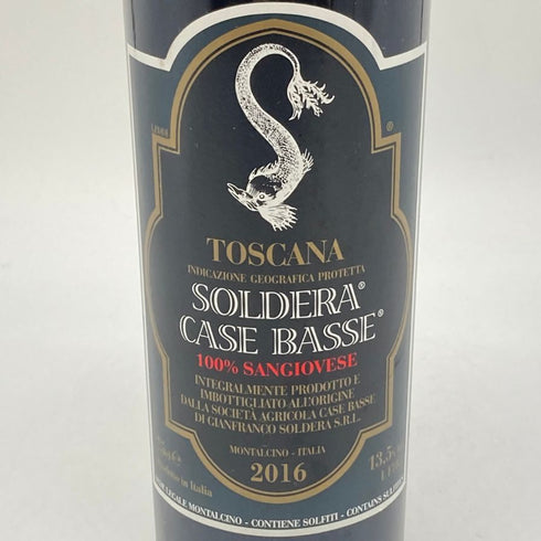 トスカーナ カーゼ バッセ ソルデラ 2016 750ml 13.5% TOSCANA CASE BASSE SOLDERA イタリアワイン【I4】