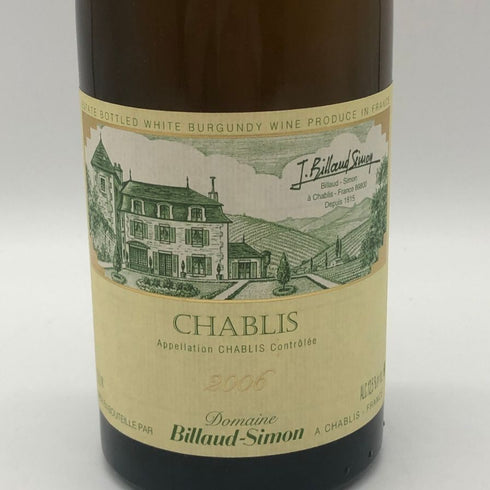 ドメーヌ ビロー シモン シャブリ 2006 750ml 12.5% Domaine Billaud Simon 白ワイン【U0】