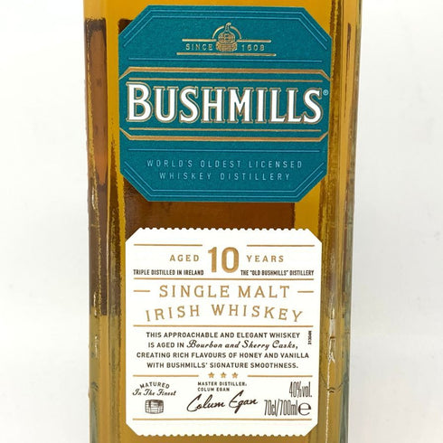 ブッシュミルズ 10年 シングルモルト 700ml 40% BUSHMILLS アイリッシュウイスキー【D2】