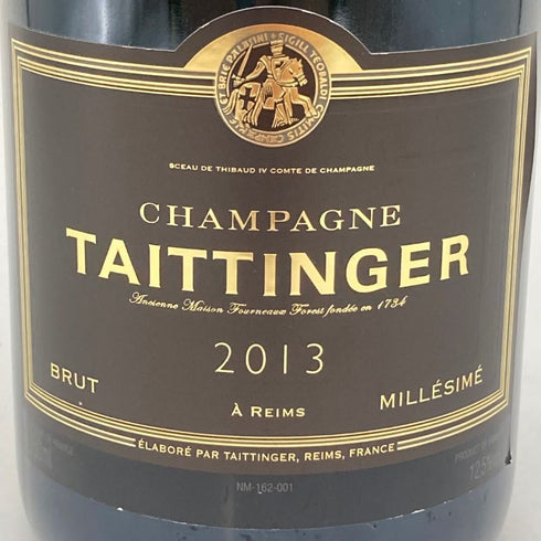 テタンジェ ブリュット ミレジメ 2013 750ml 12.5% TAITTINGER BRUT MILLESIME 【G2】