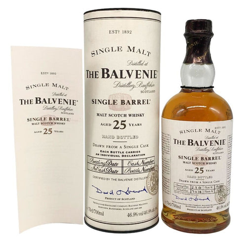 ザ バルヴェニー シングルバレル 25年 700ml 46.9% THE BALVENIE SINGLE BARREL スコッチウイスキー【L4】