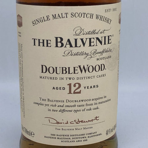 バルヴェニー12年 ダブルウッド 700ml 40% The Balvenie Double Wood スコッチウイスキー【Q1】