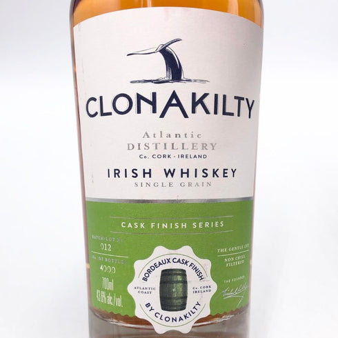 クロナキルティ シングルグレーン カスク フィニッシュ シリーズ 700ml 43.6% CLONAKILTY アイリッシュウイスキー【E2】