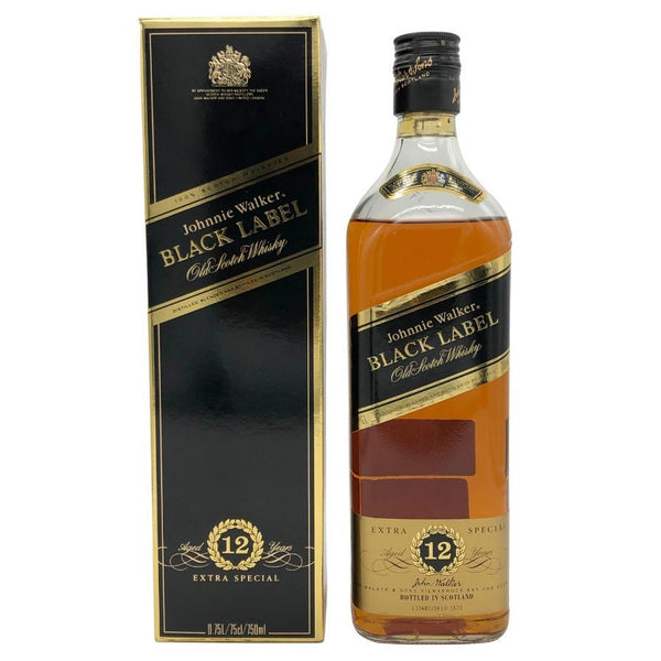 ジョニーウォーカー 12年 ブラックラベル エクストラスペシャル 黒キャップ 750ml 43% Johnnie Walker BLACK LABEL EXTRA SPECIAL スコッチウイスキー【G1】