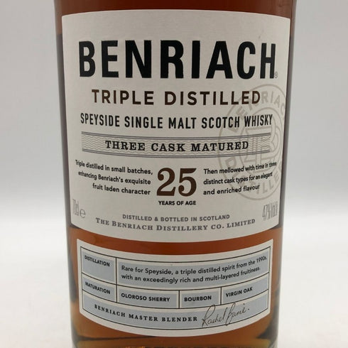ベンリアック 25年 トリプル ディスティルド 47% 700ml BenRiach スコッチウイスキー【P4】