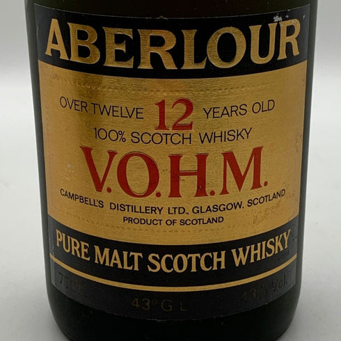 アベラワー VOHM 12年 750ml 43% ABERLOUR 【J4】