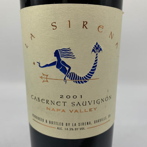 ラ シレーナ カベルネ ソーヴィニヨン ナパ ヴァレー 2001 750ml 14.3% La Sirena Cabernet Sauvignon Napa Valley カリフォルニアワイン【B4】