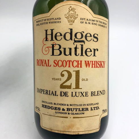 ヘッジスバトラー 21年 インペリアルデラックスブレンド 750ml 43% Hedges Butler スコッチウイスキー【I4】