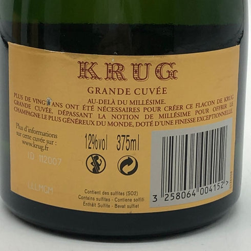 クリュッグ 白 375ml 12% KRUG シャンパン【A4】
