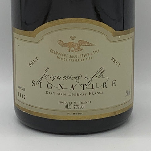 ジャクソン グラン ヴァン シニャチュール ブリュット 1982 750ml 12%Jacquesson Grand Vin Signature Brut スパークリングワイン【N0】