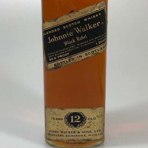 ジョニーウォーカー ブラックラベル 12年 金キャップ 946ml Johnnie Walker BLACK LABEL スコッチウイスキー【F0】