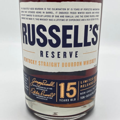 ラッセルズリザーブ 15年 リミテッドリリース 2024 750ml 58% RUSSEL'S RESERVE バーボン【T4】