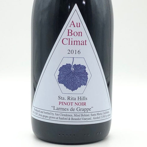 オー ボン クリマ ピノ ノワール ラーム ド グラップ 2016 750ml 13.5% Au Bon Climat Larmes de Grappe Pinot Noir カリフォルニアワイン【C3】