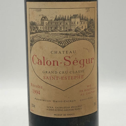 シャトー カロン セギュール 1994 750ml 12.5% Chateau Calon Segur ボルドーワイン【O0】